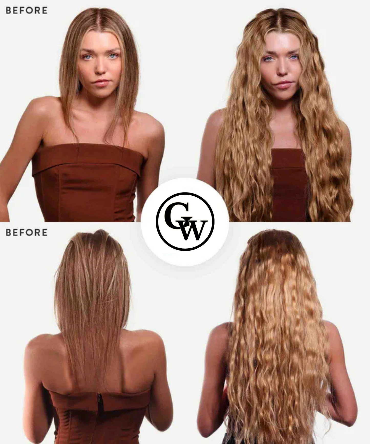 Extensions de Cheveux Adhésives Classiques Bouclées
