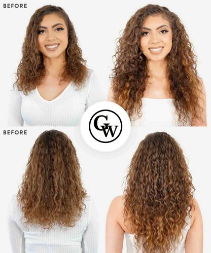 Extensions de Cheveux Adhésives Classiques Bouclées