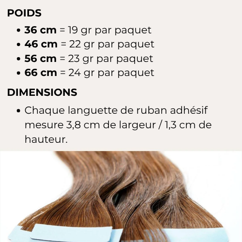 Extensions de Cheveux Adhésives Classiques Ondulées