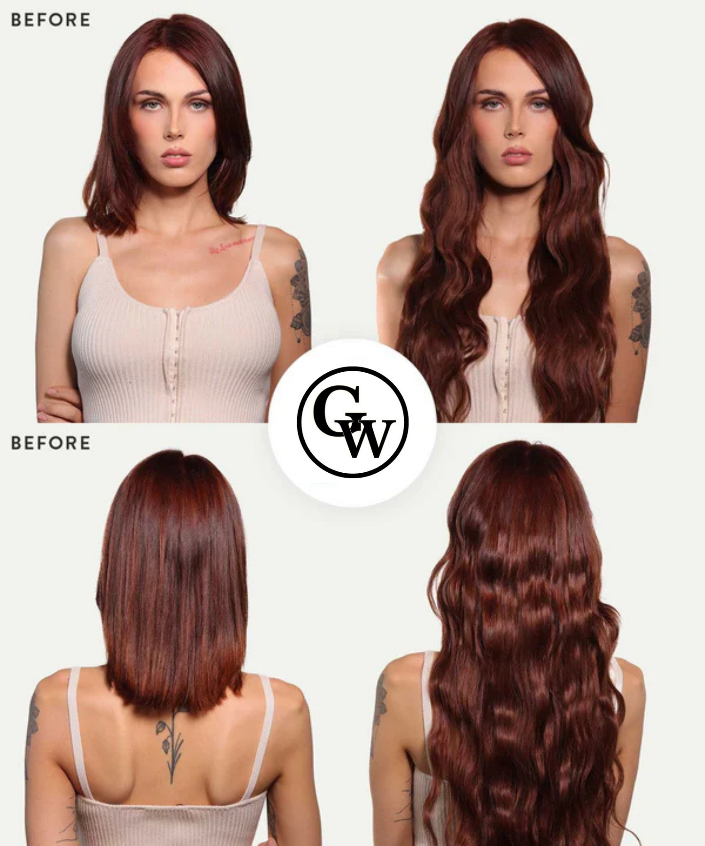 Extensions de Cheveux Adhésives Classiques Ondulées
