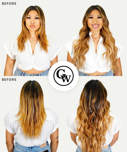 Extensions de Cheveux Adhésives Classiques Ondulées