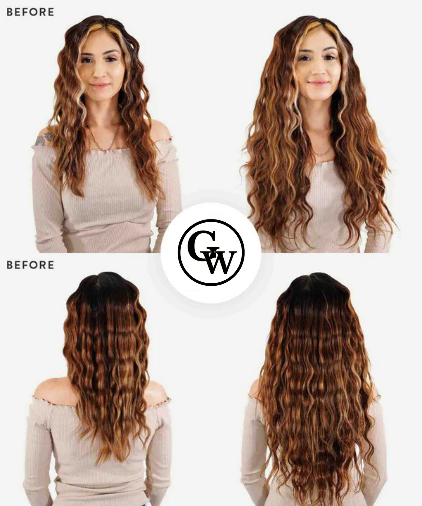 Extensions de Cheveux Adhésives Classiques Bouclées