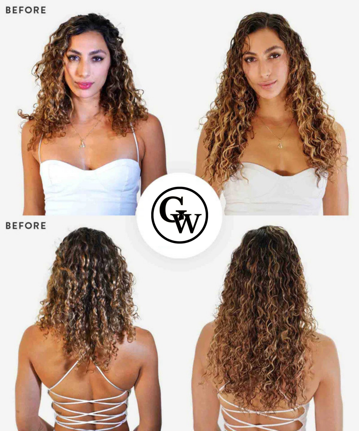 Extensions de Cheveux Adhésives Classiques Bouclées